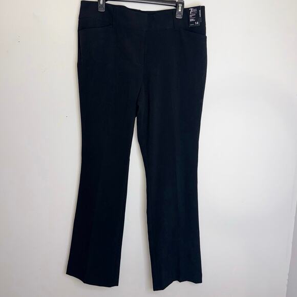7th Avenue Studio Size 14 Black Barely Bootcut Pants - Picture 1 of 11